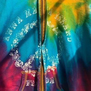 vintage tie die zip up